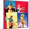 Traveling Pin-Ups-Piddix-Mounted Art Print