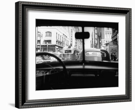 Traveling Through Rush Hour Traffic in Downtown Los Angeles-Loomis Dean-Framed Photographic Print