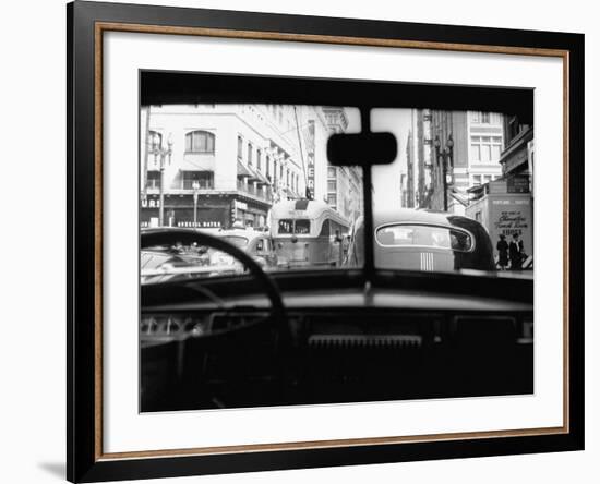 Traveling Through Rush Hour Traffic in Downtown Los Angeles-Loomis Dean-Framed Photographic Print