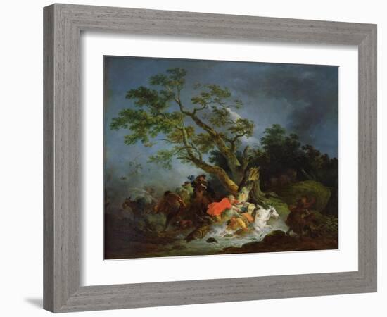 Travellers Caught in a Storm, C.1770-Philip James De Loutherbourg-Framed Giclee Print