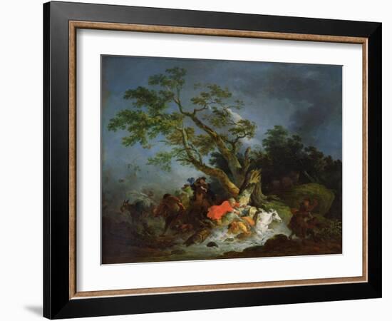 Travellers Caught in a Storm, C.1770-Philip James De Loutherbourg-Framed Giclee Print