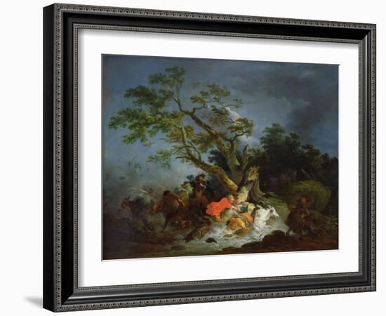 Travellers Caught in a Storm, C.1770-Philip James De Loutherbourg-Framed Giclee Print