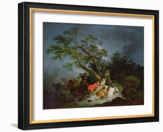 Travellers Caught in a Storm, C.1770-Philip James De Loutherbourg-Framed Giclee Print