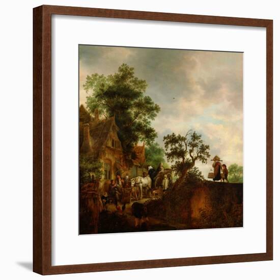 Travellers Halting At An Inn-Isaac Van Ostade-Framed Giclee Print