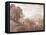 Travellers on a Road Above a River, 1821 (Brown Wash over Graphite on Paper)-John Martin-Framed Premier Image Canvas