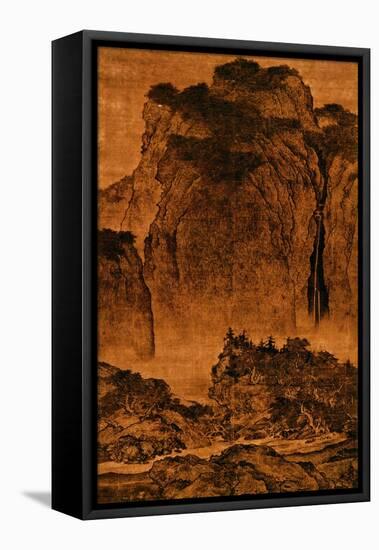 Travelling Among Streams and Mountains, Hanging Scroll, Ink on Silk, c. 1000, China-Ku'an Fan-Framed Premier Image Canvas