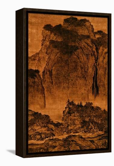 Travelling Among Streams and Mountains, Hanging Scroll, Ink on Silk, c. 1000, China-Ku'an Fan-Framed Premier Image Canvas