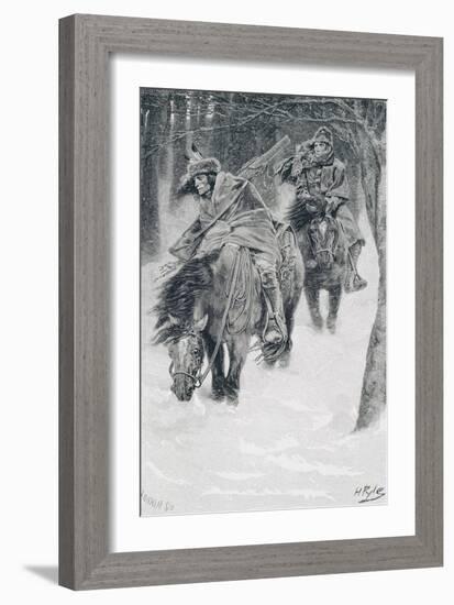 Travelling in Frontier Days, Illustration from 'The City of Cleveland' by Edmund Kirke-Howard Pyle-Framed Giclee Print