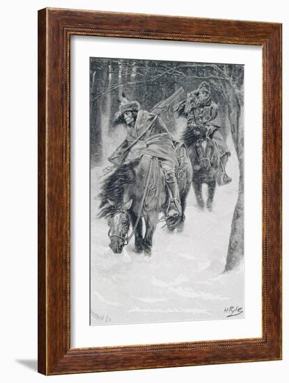 Travelling in Frontier Days, Illustration from 'The City of Cleveland' by Edmund Kirke-Howard Pyle-Framed Giclee Print