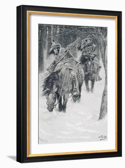 Travelling in Frontier Days, Illustration from 'The City of Cleveland' by Edmund Kirke-Howard Pyle-Framed Giclee Print