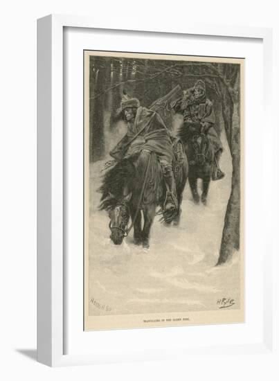 Travelling in the Olden Time-Howard Pyle-Framed Giclee Print