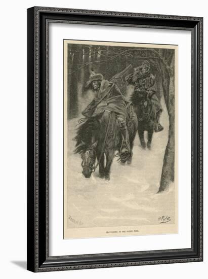 Travelling in the Olden Time-Howard Pyle-Framed Giclee Print