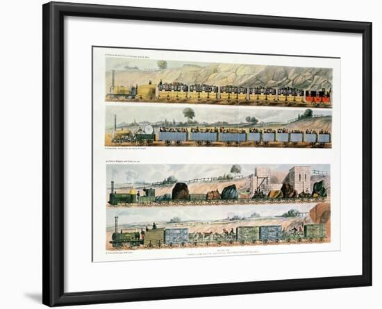 Travelling on the Liverpool to Manchester Railway; Plate Xx Ttob; a Train of the First Class of…-null-Framed Giclee Print