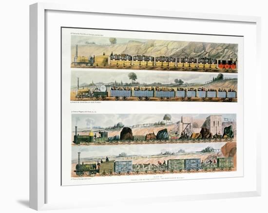 Travelling on the Liverpool to Manchester Railway; Plate Xx Ttob; a Train of the First Class of…-null-Framed Giclee Print
