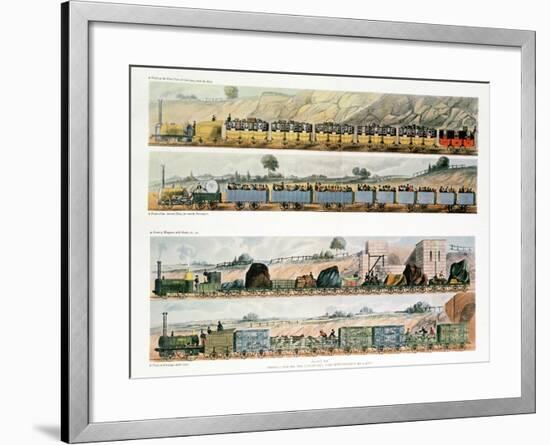 Travelling on the Liverpool to Manchester Railway; Plate Xx Ttob; a Train of the First Class of…-null-Framed Giclee Print