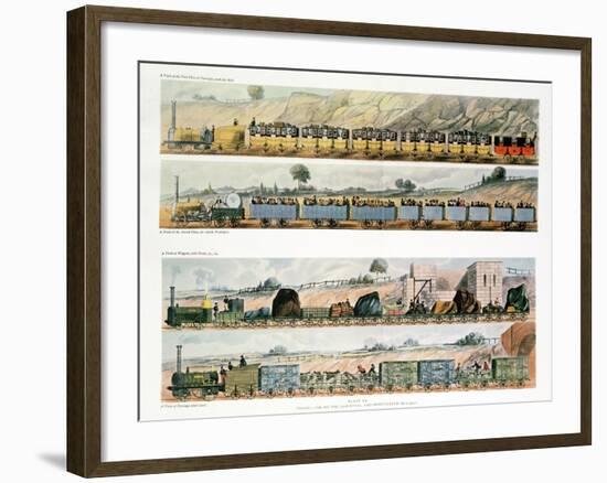 Travelling on the Liverpool to Manchester Railway; Plate Xx Ttob; a Train of the First Class of…-null-Framed Giclee Print