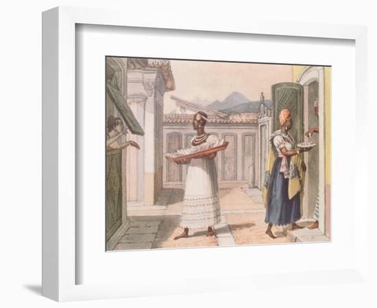 Travelling Saleswomen in Rio De Janeiro in 1827-Jean Baptiste Debret-Framed Giclee Print