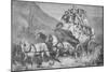 Travelling Through the American West by Concord Stagecoach in the 1860S-null-Mounted Giclee Print