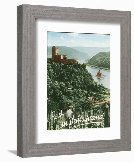 Travels in Germany (Deutschland) - Fürstenberg Castle Ruins - Rhine River-F^ Kratz-Framed Art Print