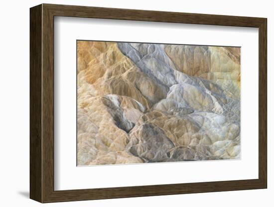 Travertine deposits colored by thermophilic bacteria, Mammoth Hot Springs, Yellowstone-Alan Majchrowicz-Framed Photographic Print