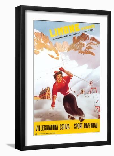 Travevl Poster for Limone-null-Framed Art Print