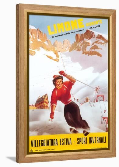 Travevl Poster for Limone-null-Framed Stretched Canvas