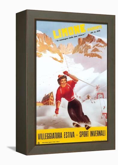 Travevl Poster for Limone-null-Framed Stretched Canvas