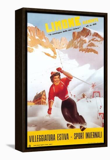 Travevl Poster for Limone-null-Framed Stretched Canvas