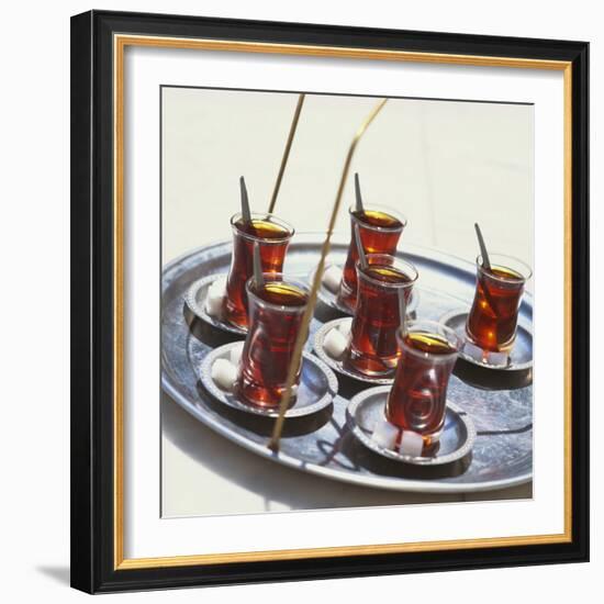 Tray of Turkish Teas, Turkey, Eurasia-John Miller-Framed Photographic Print