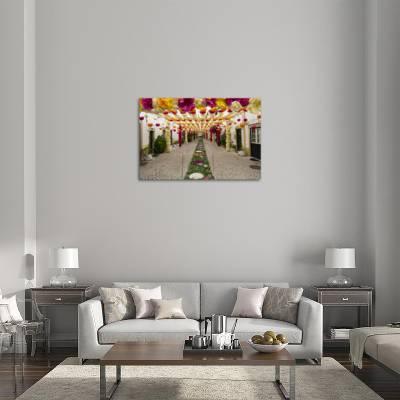 Trays Festival Neighborhoods Are Colorfully Decorated With Paper Flowers And Garlands Photographic Print By Emily Wilson Art Com