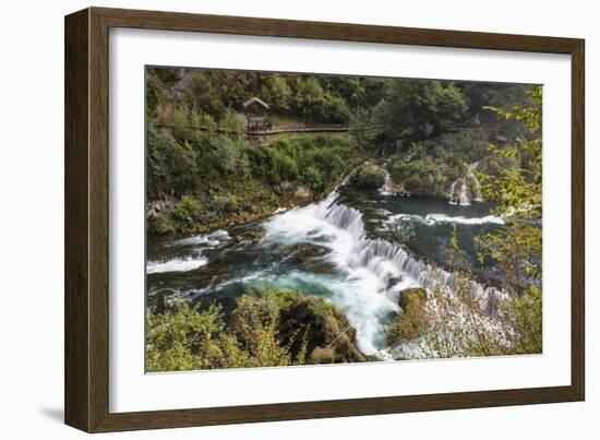 ?trba?ki Buk, Una NP. ?trba?ki Buk Waterfalls Una River, Borders Bosnia, Herzegovina & Croatia-Karine Aigner-Framed Photographic Print