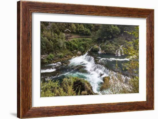 ?trba?ki Buk, Una NP. ?trba?ki Buk Waterfalls Una River, Borders Bosnia, Herzegovina & Croatia-Karine Aigner-Framed Photographic Print