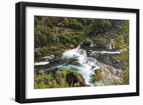 ?trba?ki Buk, Una NP. ?trba?ki Buk Waterfalls Una River, Borders Bosnia, Herzegovina & Croatia-Karine Aigner-Framed Photographic Print