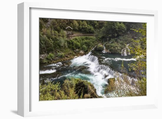 ?trba?ki Buk, Una NP. ?trba?ki Buk Waterfalls Una River, Borders Bosnia, Herzegovina & Croatia-Karine Aigner-Framed Photographic Print