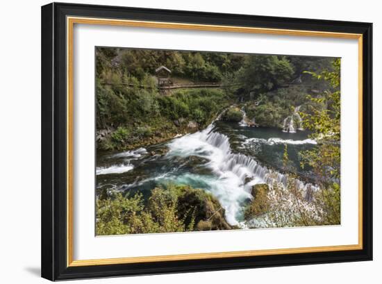 ?trba?ki Buk, Una NP. ?trba?ki Buk Waterfalls Una River, Borders Bosnia, Herzegovina & Croatia-Karine Aigner-Framed Photographic Print