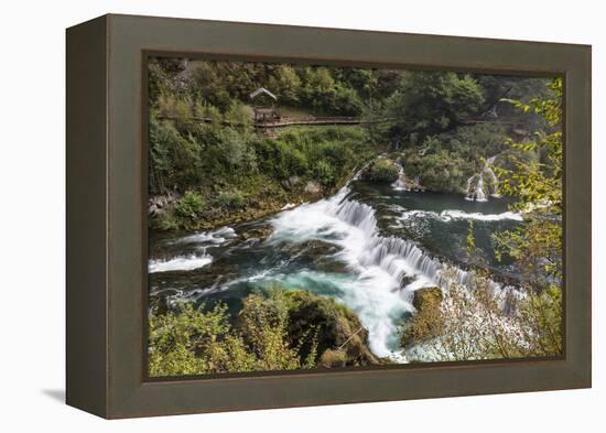 ?trba?ki Buk, Una NP. ?trba?ki Buk Waterfalls Una River, Borders Bosnia, Herzegovina & Croatia-Karine Aigner-Framed Premier Image Canvas