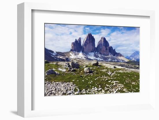 Tre Cime Di Lavaredo, Sexten Dolomites, South Tyrol, Italy, Europe, July 2009-Frank Krahmer-Framed Photographic Print
