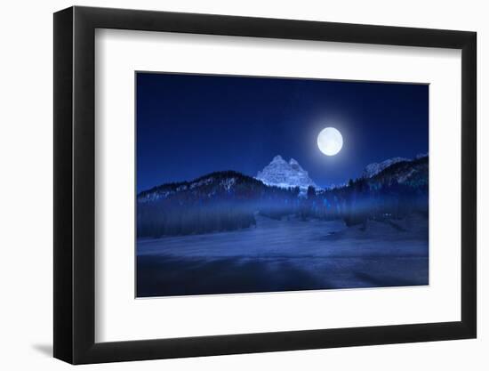 Tre Cime Lavaredo By Night-Marco Carmassi-Framed Photographic Print