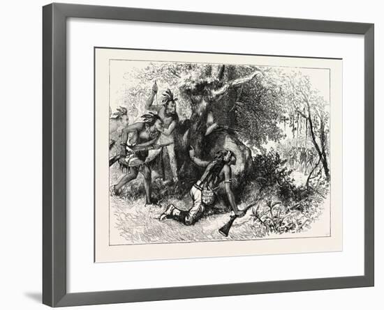 Treachery of the Cherokees, USA, 1870s-null-Framed Giclee Print