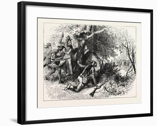 Treachery of the Cherokees, USA, 1870s-null-Framed Giclee Print