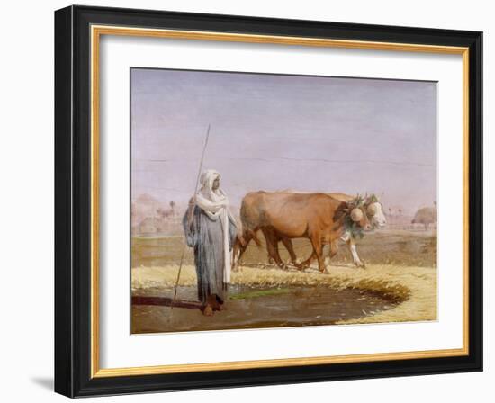 Treading out Wheat in Egypt-Jean-Léon Gérome-Framed Giclee Print