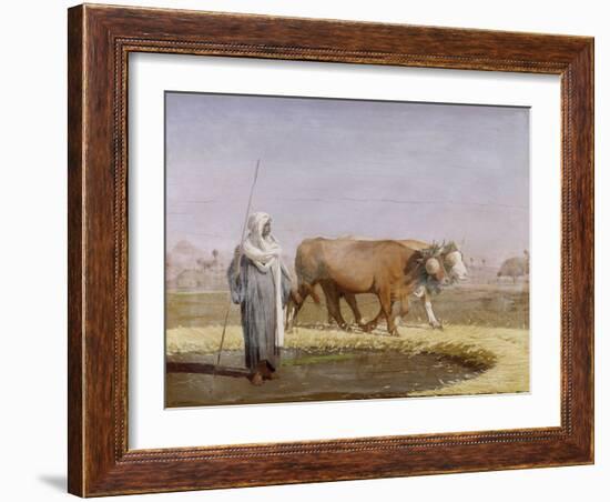 Treading Out Wheat in Egypt-Jean Leon Gerome-Framed Giclee Print