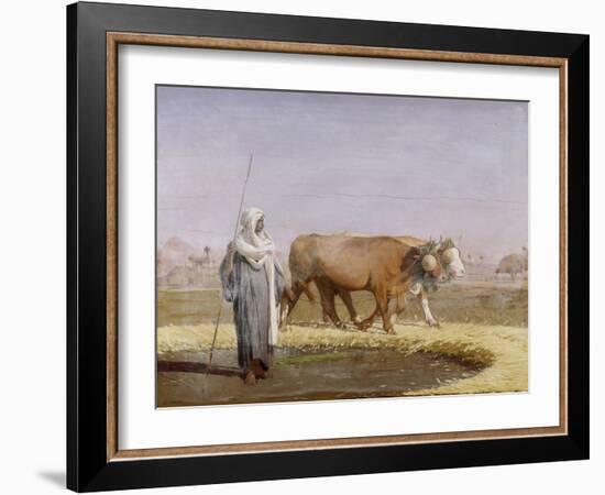 Treading Out Wheat in Egypt-Jean Leon Gerome-Framed Giclee Print