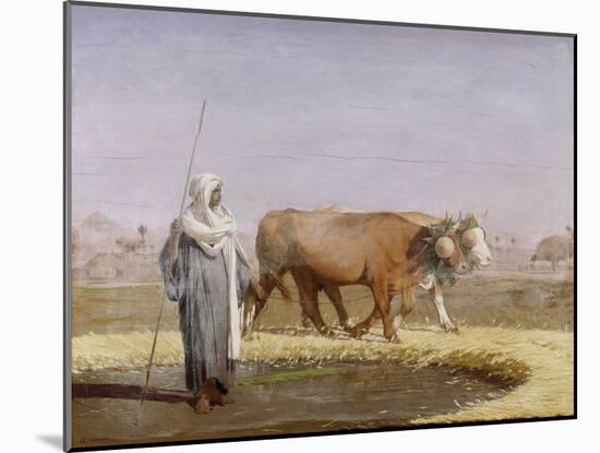 Treading Out Wheat in Egypt-Jean Leon Gerome-Mounted Giclee Print