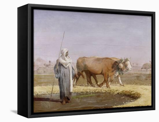 Treading Out Wheat in Egypt-Jean Leon Gerome-Framed Premier Image Canvas