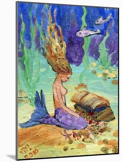 Treasure Chest Mermaid-sylvia pimental-Mounted Art Print