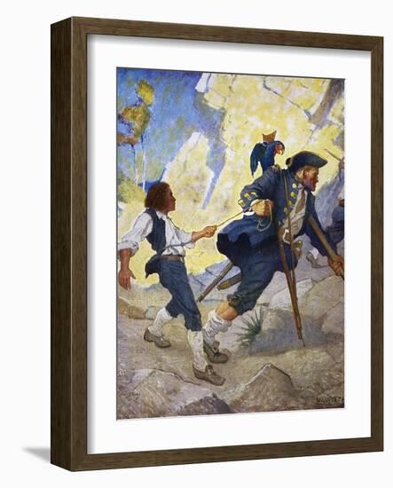 Treasure Island, 1911-Newell Convers Wyeth-Framed Giclee Print