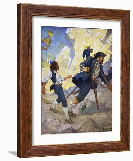 Treasure Island, 1911-Newell Convers Wyeth-Framed Giclee Print