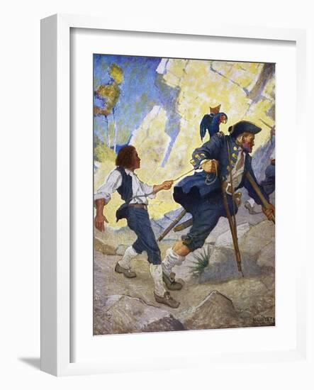 Treasure Island, 1911-Newell Convers Wyeth-Framed Giclee Print