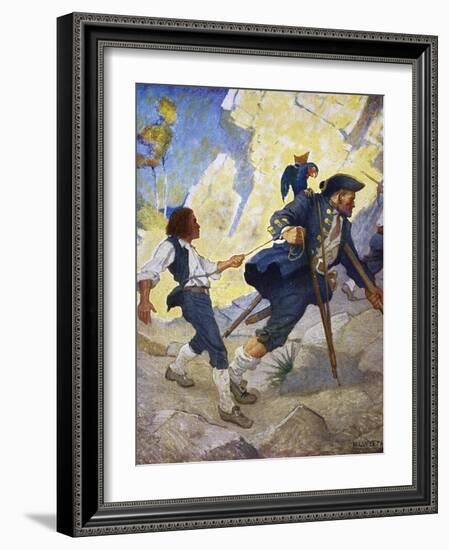 Treasure Island, 1911-Newell Convers Wyeth-Framed Giclee Print